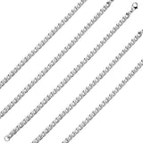 6mm Inner Horizontal Grain Stainless Steel Chain Bracelet For Women