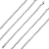 ASON 7mm Chain Bracelets Stainless Steel Gold Color for Men Women Party Gift Fashion Bangle Jewelry