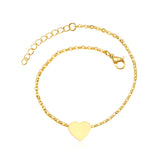 Stainless Steel Heart Accessory Bracelet