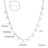 New Arrival Steel Color Moon And Star Pendant Necklace Female Jewelry Chains Necklaces Party Jewlley bijoux femme