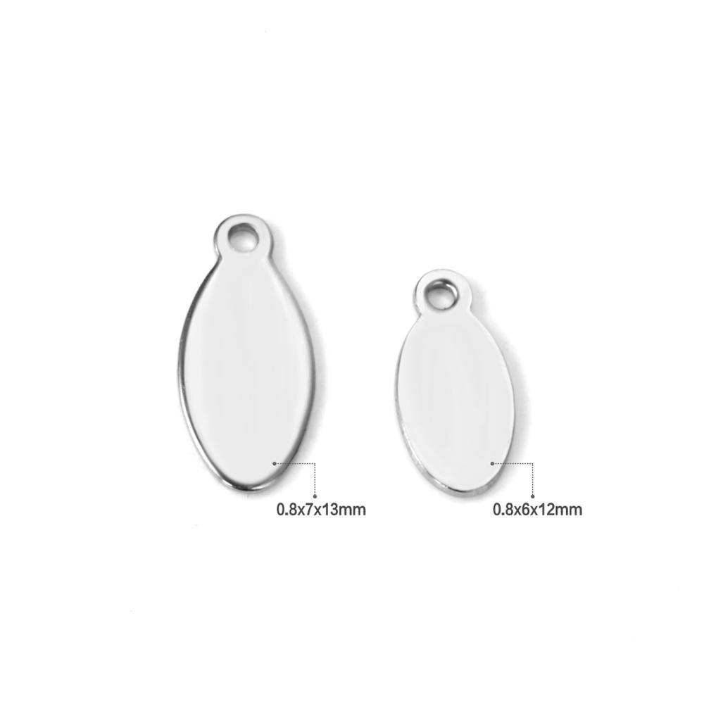 ASON 100pcs/lot Classic Stainless Steel Water Drop Pendants Charms Jewelry Accessories for Bracelet Anklet DIY Jewelry Making asonjewelry