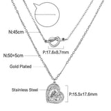 Mother's Day New Design 2022 Unique Double Layer Heart Love Pendant Necklace For Festival Special Gifts