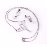 Hot Imitation Pearl Wedding necklace earring set Bridal jewelry set for women Elegant Party Gift Fashion Costume