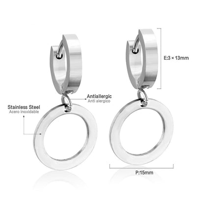 ASON Korean Statement Drop Dangle Geometric Earrings 2022 for Women Stainless Steel Hanging Earring Set for Female Jewelry asonjewelry