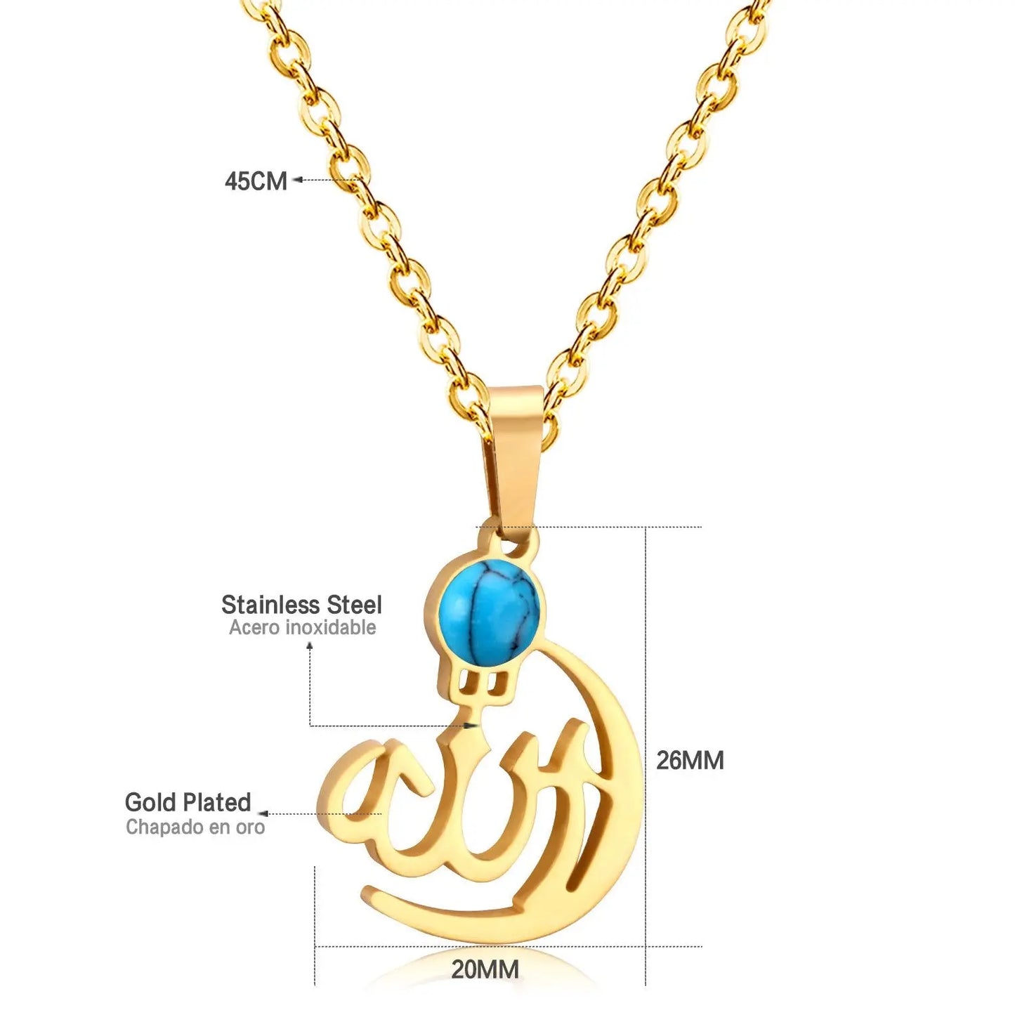 Black/Bule Round Shape Oil Drip Pendant Necklaces Stainless Steel Gold Color Chain Choker For Women Party Gift asonjewelry