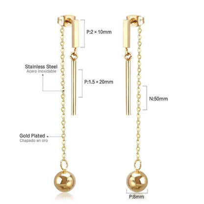 Tassel Dangle Earrings For Women Stainless Steel Drop Earings 2020 Fashion Jewelry aretes de mujer bricos wholesale asonjewelry