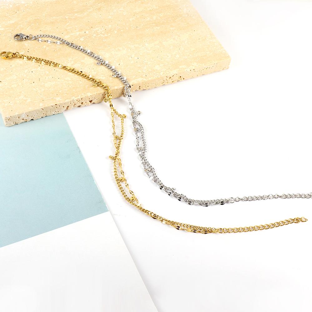 ASON Trendy Anchor Accessories Multi-layer Link Chains Anklets Gold Color Stainless Steel For Women Girl Foot Jewelry Party asonjewelry