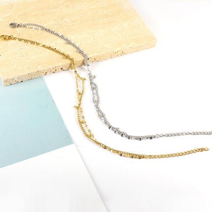 ASON Trendy Anchor Accessories Multi-layer Link Chains Anklets Gold Color Stainless Steel For Women Girl Foot Jewelry Party asonjewelry
