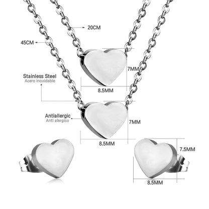 ASON Stainless Steel Double Heart Pendants Women Choker Necklaces Gold Color Multialyer Chains Necklace Party Gift Jewelry asonjewelry