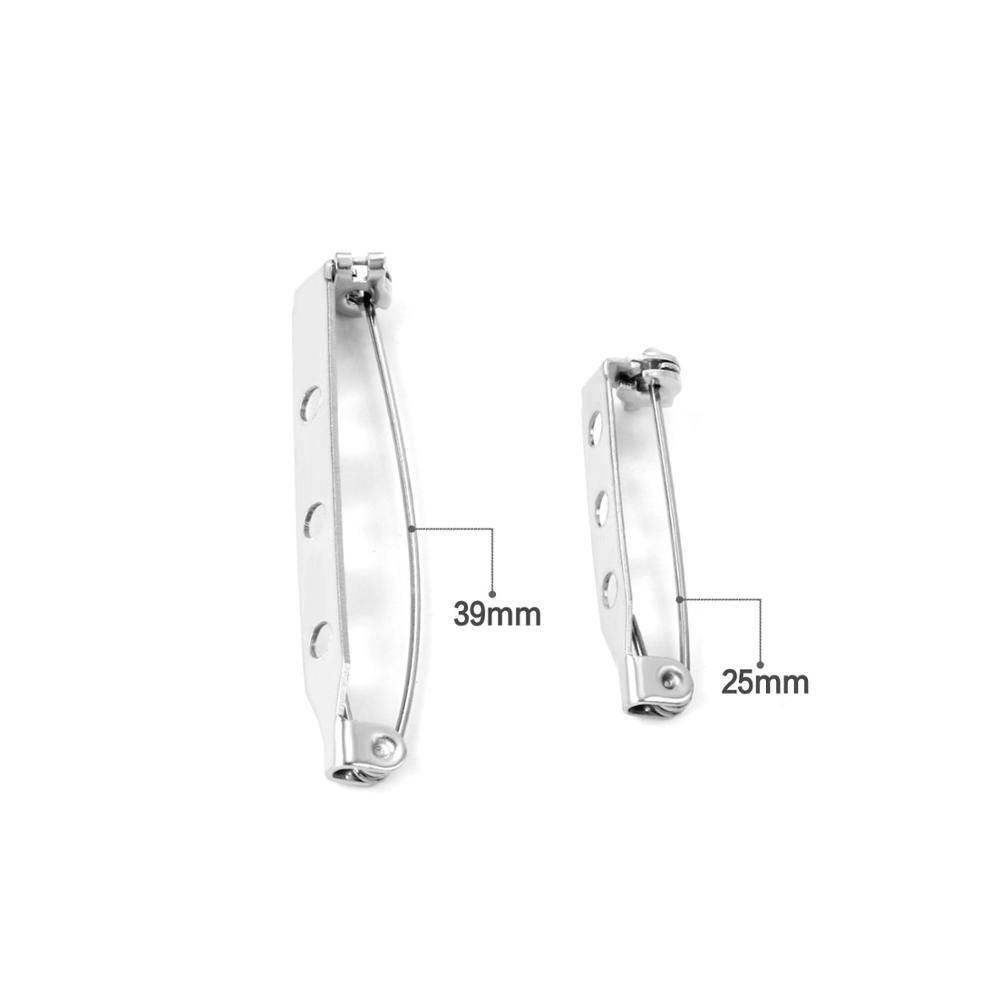 ASON 50pcs/lot Collar Pins Base Brooch Safety 316L Stainless Steel Brooch Base Accessories Scarf Pins Jewelry Making Supplies asonjewelry
