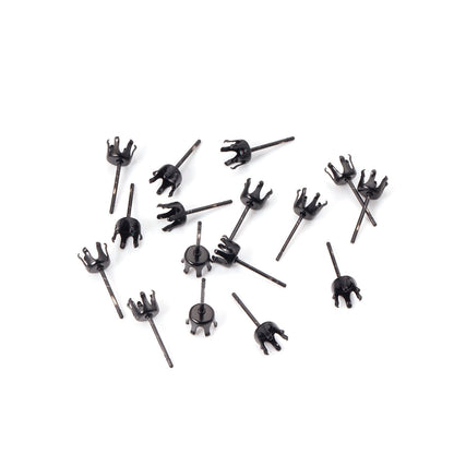 ASON 100pcs/Lot Stainless Steel Round Blank Earring Setting Fit Crystal Cabochons Earring Base for Jewelry Making Accessories asonjewelry