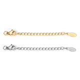 ASON 10pcs/lots Chain Connector With Lobster Clasp and Tag Extender Stainless Steel For Bracelet Necklace DIY Jewelry Accessory