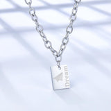 Cadenas de eslabones chapadas en oro para hombre/mujer, collar grueso, estilo Punk, letra de ensueño, collares con colgante geométrico, Hip Hop 