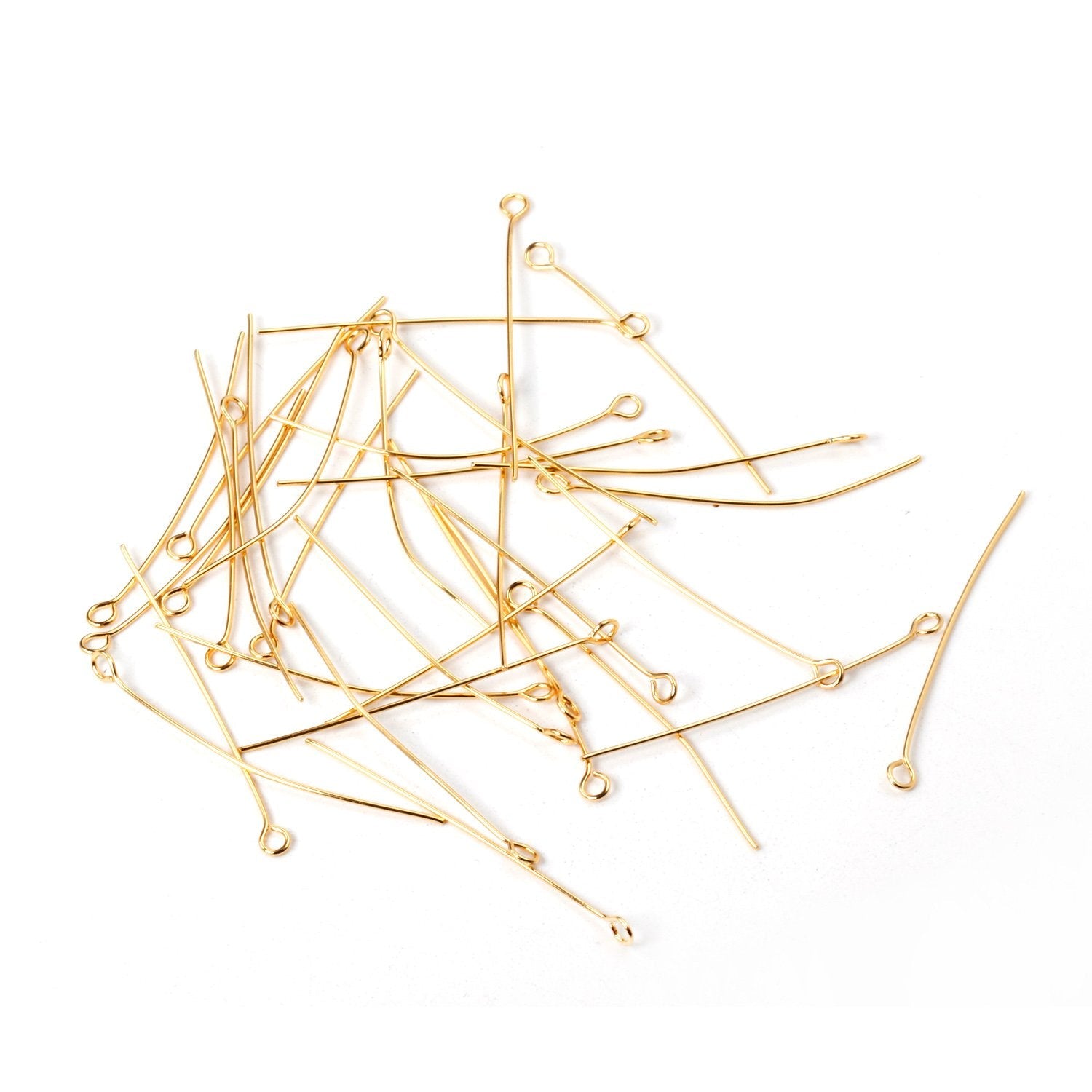 ASON 100pcs/lot Ball Pin Head Pins Stainless Steel Eye Pin Gold Color Head Pins For Jewelry Findings Making DIY Needles 2021 asonjewelry