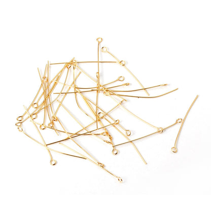 ASON 100pcs/lot Ball Pin Head Pins Stainless Steel Eye Pin Gold Color Head Pins For Jewelry Findings Making DIY Needles 2021 asonjewelry