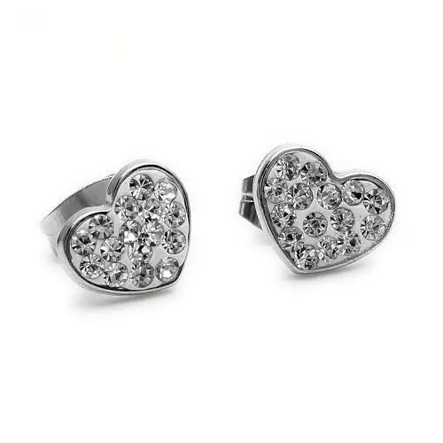 8mm Clay Heart 316L Stainless Steel Small Stud Earrings Women Fashion Earrings Wholesale Earrings asonjewelry