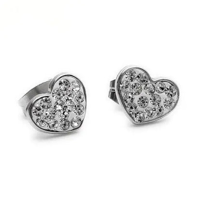 8mm Clay Heart 316L Stainless Steel Small Stud Earrings Women Fashion Earrings Wholesale Earrings asonjewelry