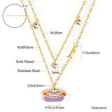 New Arrival Vegetable Food Cartoon Double Chain Pendant Necklace For Girls Fashion Chain Jewellry Necklace choker
