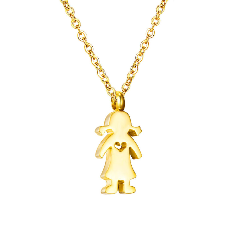 Collares góticos de acero inoxidable con colgante para mujer, joyería de moda, collar de cadena chapado en oro, collier Friends