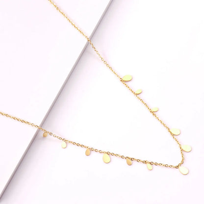 Water Drop Pendant Stainless Steel Necklace Jewelry Women's Chains Necklaces Collars Accessories Party 2020 Hot asonjewelry