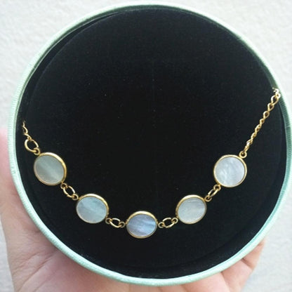 ASON  Fashion Bracelet Hot Round Shell Stainless Steel Link Chain Luxury Brand Accessories asonjewelry