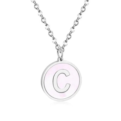 New and Hot 316L Stainless Steel Alphabet Pendant Necklace 26 Letters A-Z Choker Necklaces Jewelry asonjewelry