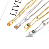 Snake Chain Double Layer New Design Evil Eyes Collier For Woman OT Chain Necklaces Trendy Products 2022 Lucky Girls