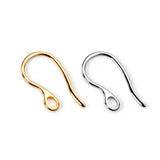 100pcs/lot Fashion Earring Ear Hook Stainless Steel Gold Silver Color Wholesale Hooks Earwires For DIY Jewelry Making Finding
