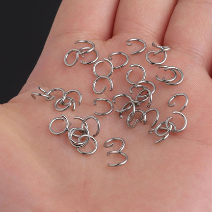 ASON 1000pcs/Lot Jump Rings Split Rings Connector Stainless Steel Gold Color For DIY Necklace Bracelet Jewelry Making Wholesale asonjewelry