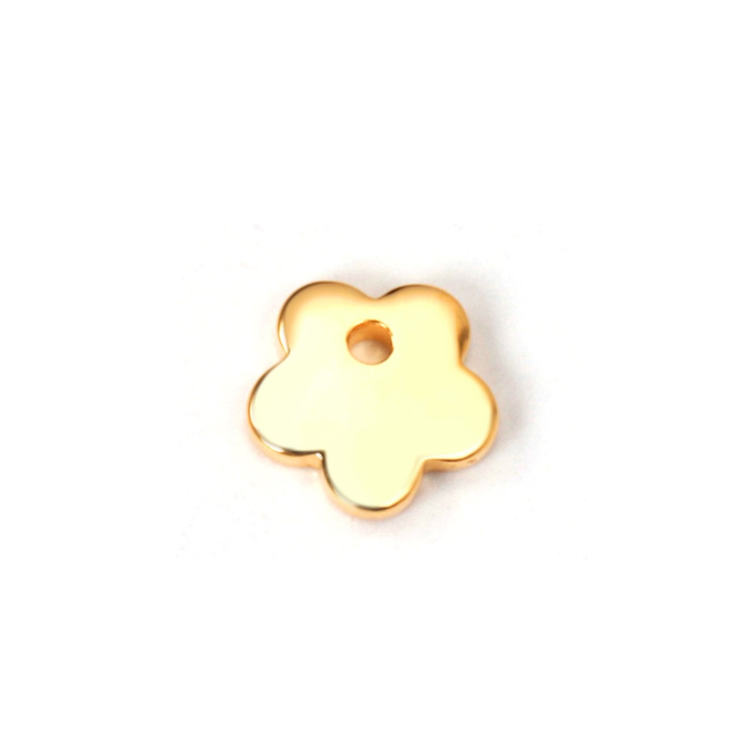 ASON100Pcs/Lot Gold Silver Color Flower Stainless Steel Pendant Charm For Necklace Bracelet Trendy DIY Jewelry Making Supplies asonjewelry