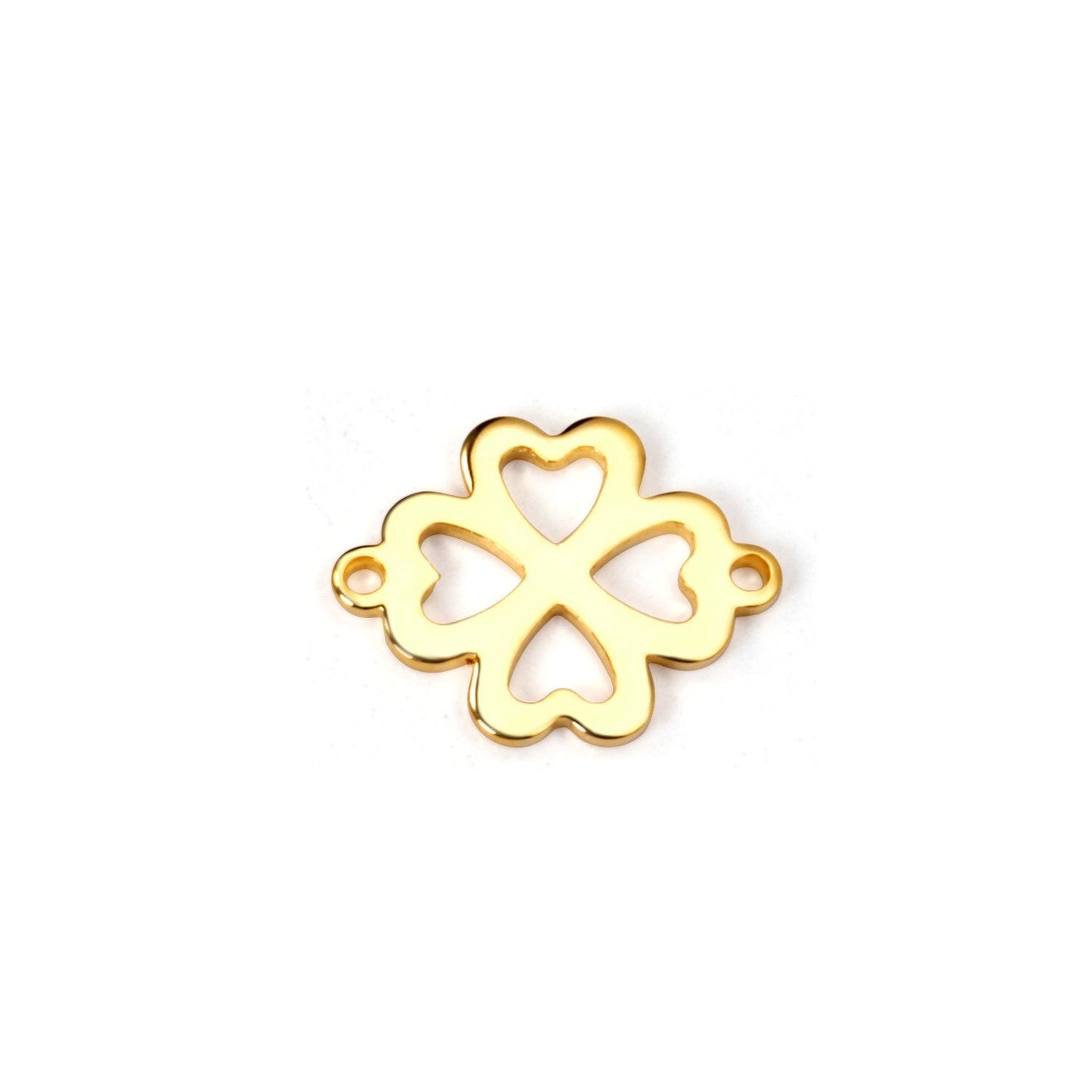 ASON 100pcs/Lot  Stainless Steel Charms Gold Silver Color Flower Shape Pendants For Necklaces DIY Jewelry Wholesale Accessories asonjewelry