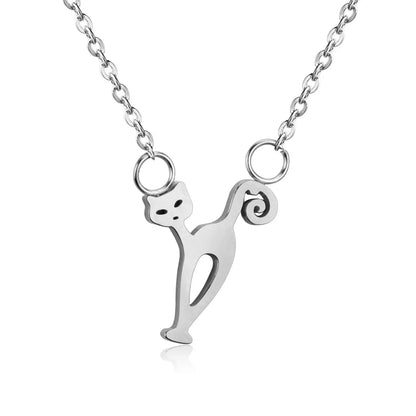 Animal Pattern Pendant Gold Color Necklace For Men Women Jewelry Stainless Steel Chain Necklaces Collares Collier asonjewelry