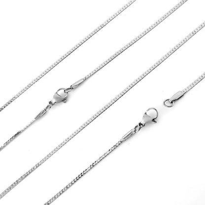 Lot Steel Gold Color Stainless Steel Inoxidable 1.7mm Cuba Link Flat Chains Necklaces For Jewelry Making Support asonjewelry