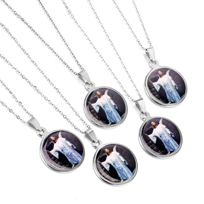 Stainless Steel Necklace Pendant Christianity Necklaces Man Jewelry-105801G asonjewelry