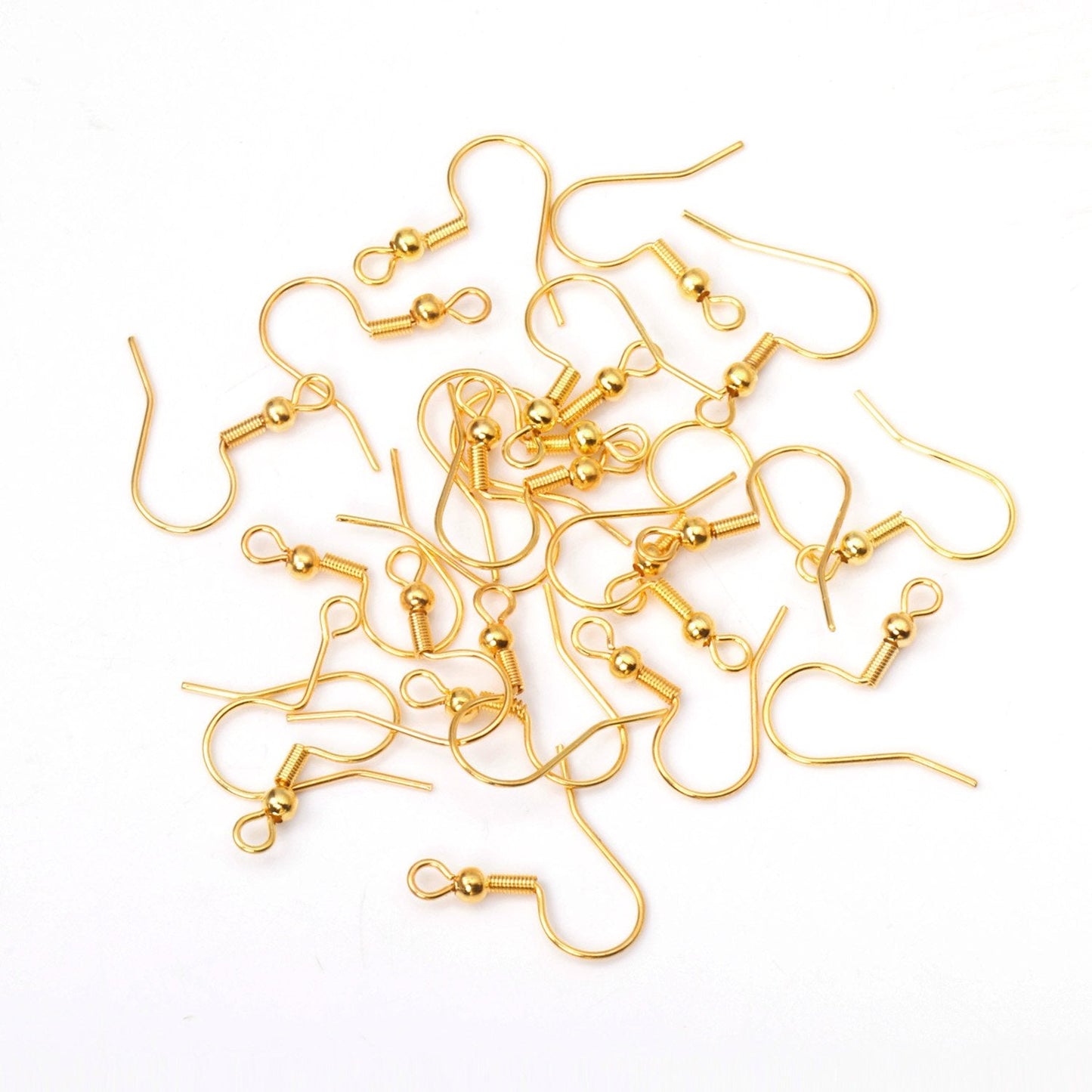 ASON 100 Gold/Silver Color Stainless Steel Earring Hooks,With Steel Ball Jewelry, Can Be Used For DIY Jewelry Making Accessories asonjewelry