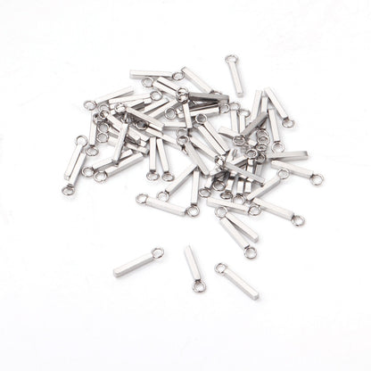 ASON 100pcs/lot Stainless Steel Bar Metal Rod With Tassel Earrings Charm Accessories for DIY Earrings Jewelry Making Supplies asonjewelry