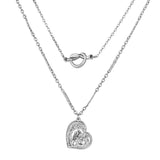Mother's Day New Design 2022 Unique Double Layer Heart Love Pendant Necklace For Festival Special Gifts