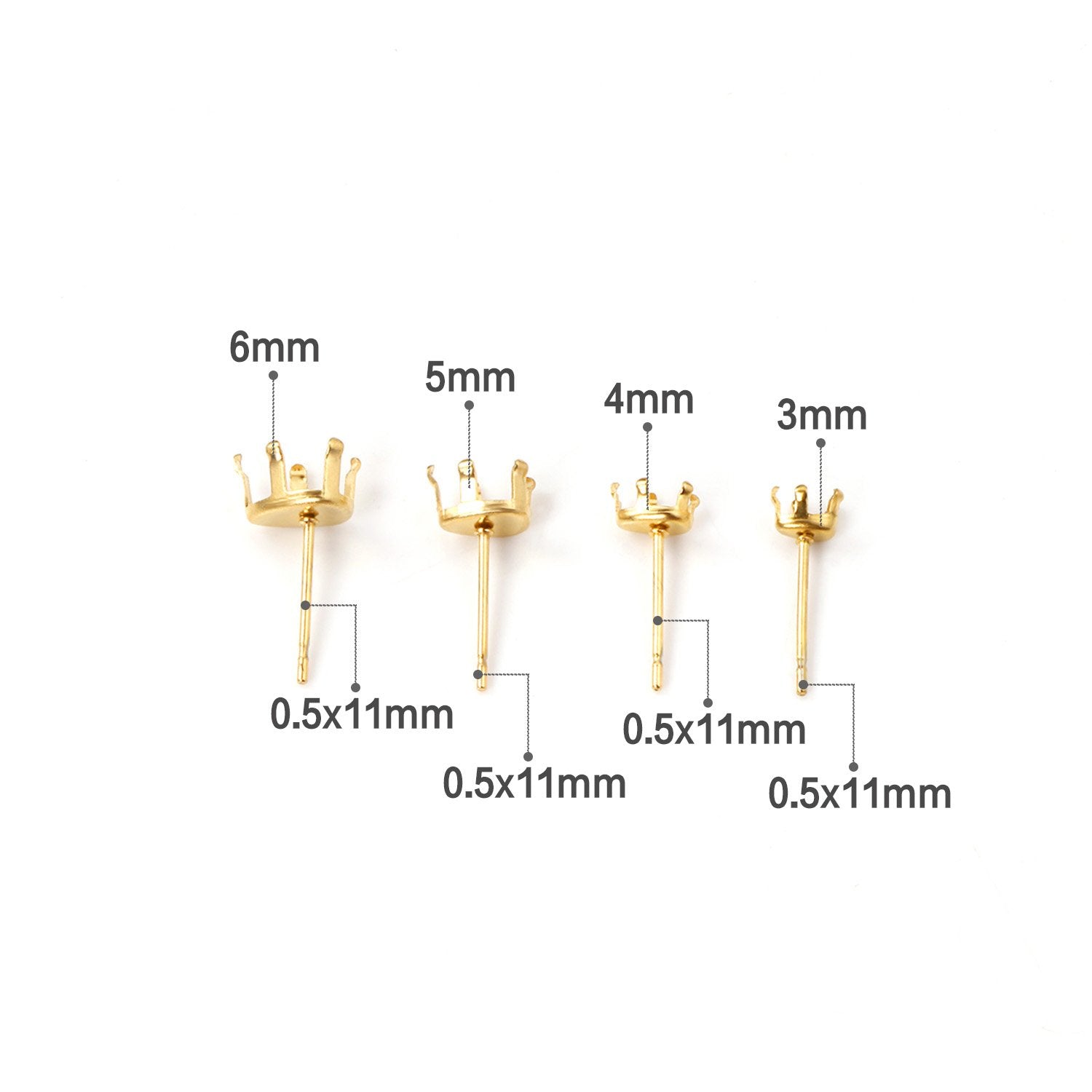 ASON 100pcs/lot Earring Base 316L Stainless Steel  Water Drop Claw Earrings Making For DIY Jewelry Making Jewelry Accessories asonjewelry