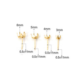 ASON 100pcs/lot Earring Base 316L Stainless Steel  Water Drop Claw Earrings Making For DIY Jewelry Making Jewelry Accessories