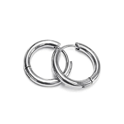 ASON /Lot Simple Style Stainless Steel Ear Studs Round Hoop Earring No Fade For Women Jewerly Accessories DiY Daily Wear asonjewelry