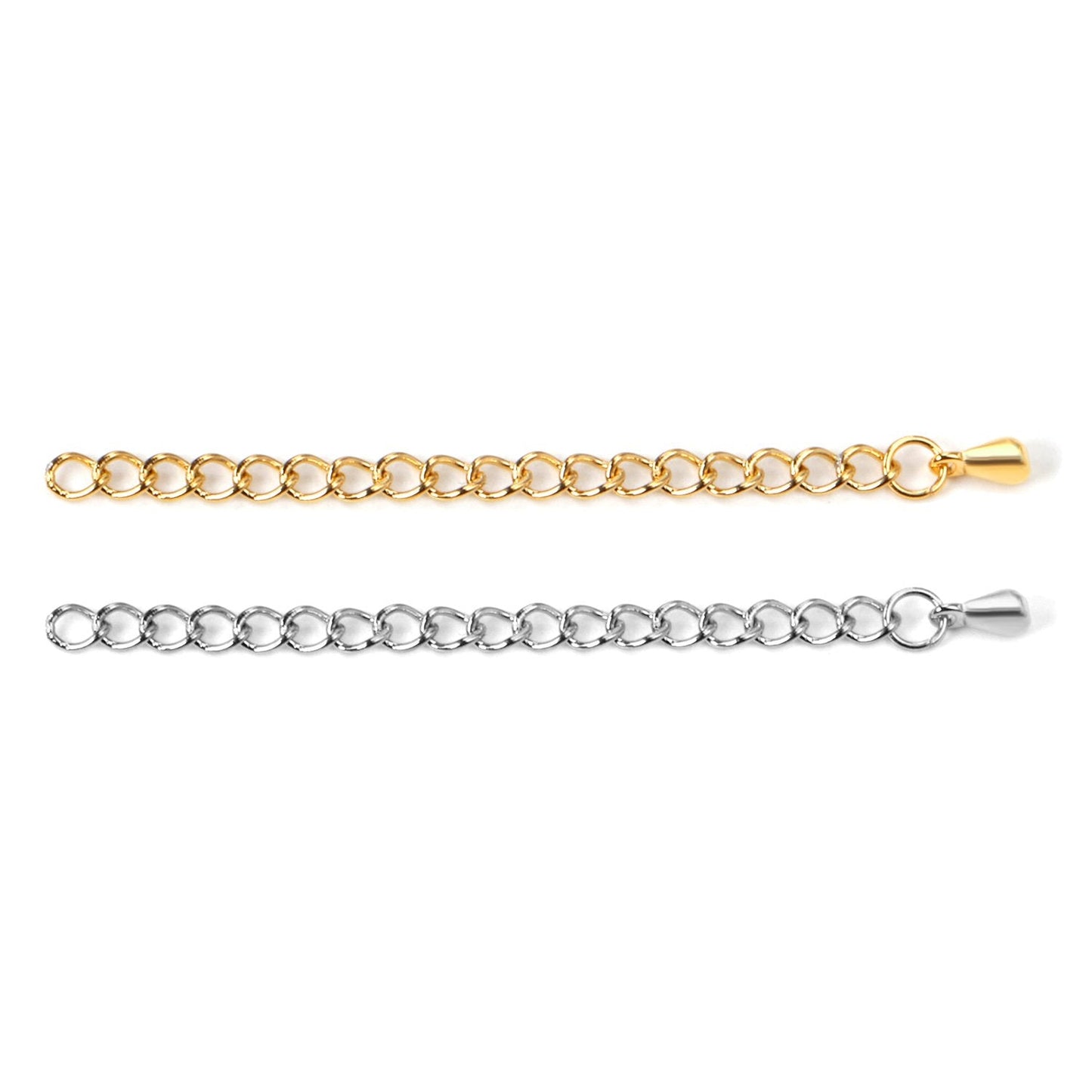 ASON 10pcs/lot Stainless Steel Chain Connector 5mm Lengthen The Chain Gold Silver Color Bracelet Necklace DIY Jewelry Accessory asonjewelry