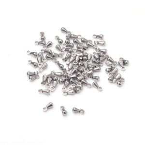 ASON 100 pzas/lote 316L cuentas de extremo de gota de agua de acero inoxidable para DIY extensor cadena fabricación de joyería de colgantes accesorios