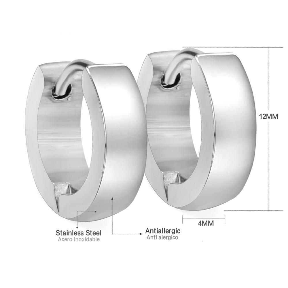 ASON Korea Simple Style Statement Piercing Hoop Earrings Jewelry for Women Men Gold Color Stainless Steel Fashion Jewelry asonjewelry