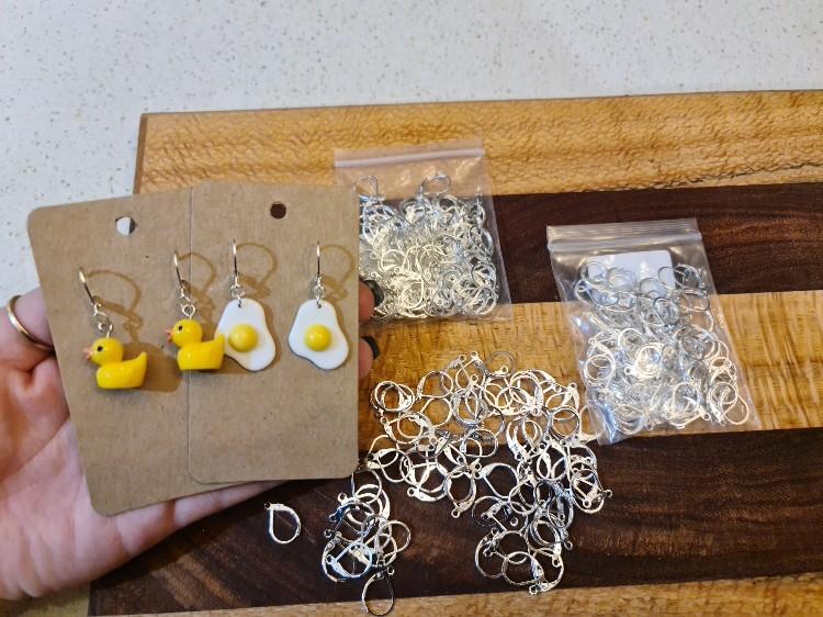 ASON 100pcs Gold Stainless Steel French Lever Earring Hooks Wire Settings Base Hoops Earrings Making DIY Hook Earrings Findings asonjewelry