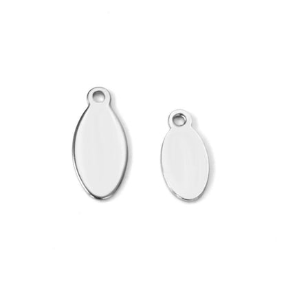 ASON 100pcs/lot Classic Stainless Steel Water Drop Pendants Charms Jewelry Accessories for Bracelet Anklet DIY Jewelry Making asonjewelry