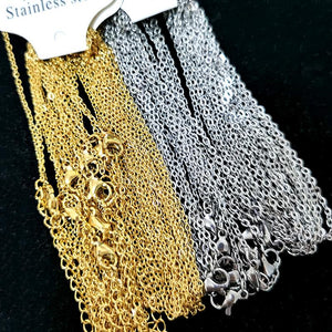 ASON Lot Stainless Steel 45+5cm Necklace Pendant Cross O-shaped Belt Extension Chain For Women Jewerly Diy Making
