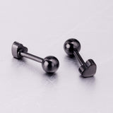 ASON Pendientes de oro rosa/negro con forma de corazón de acero inoxidable para mujer, accesorios de regalo de joyería, antialérgicos 