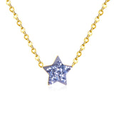 ASON estrella colgantes joyería de arcilla mujeres declaración collar largo colgante oro 316 cadena de acero inoxidable collares colgantes conjunto 