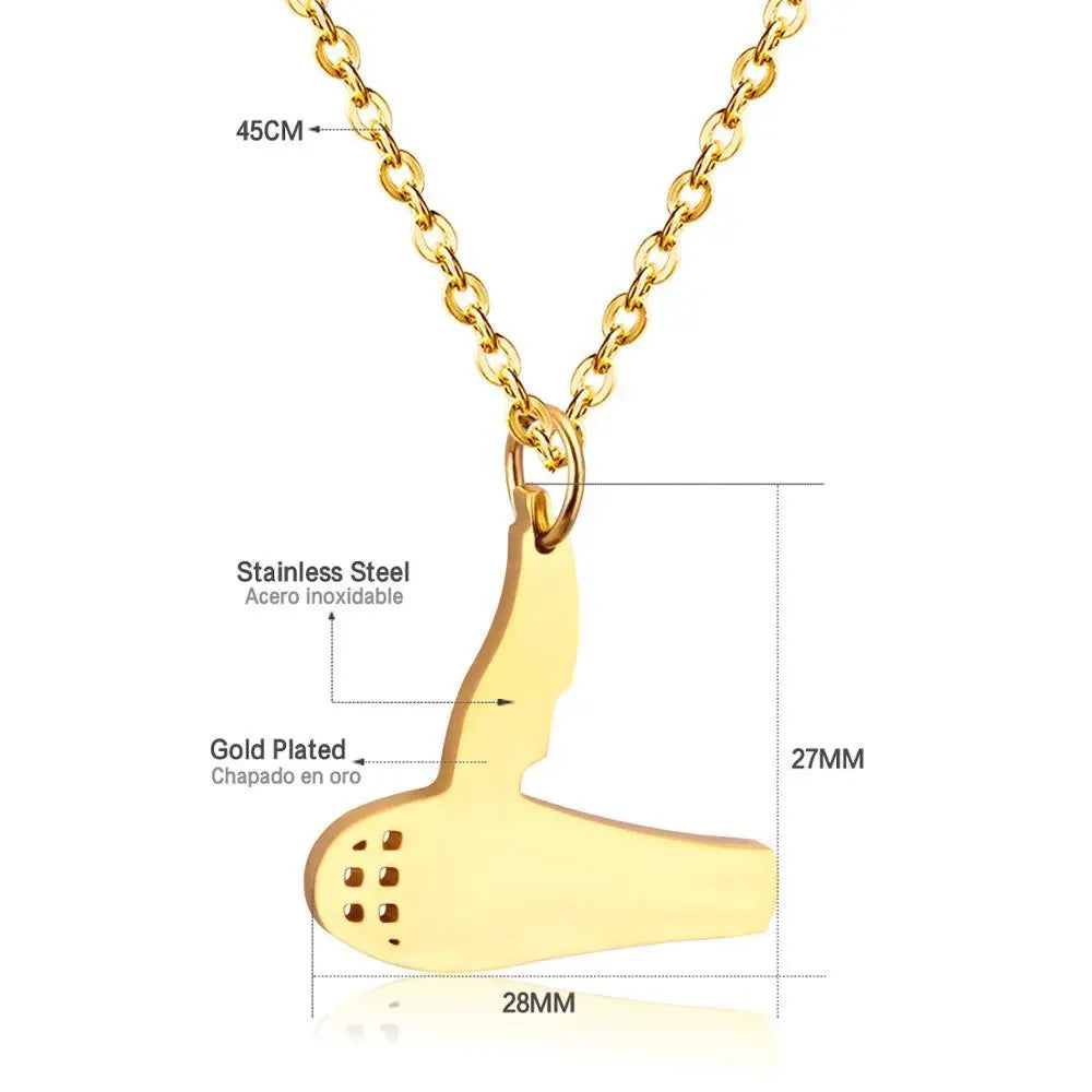 Stainless Steel Hip-hop Punk Collares Collier Pendant Gold/Silver Color Necklace For Men Woman Gothic Jewelry asonjewelry