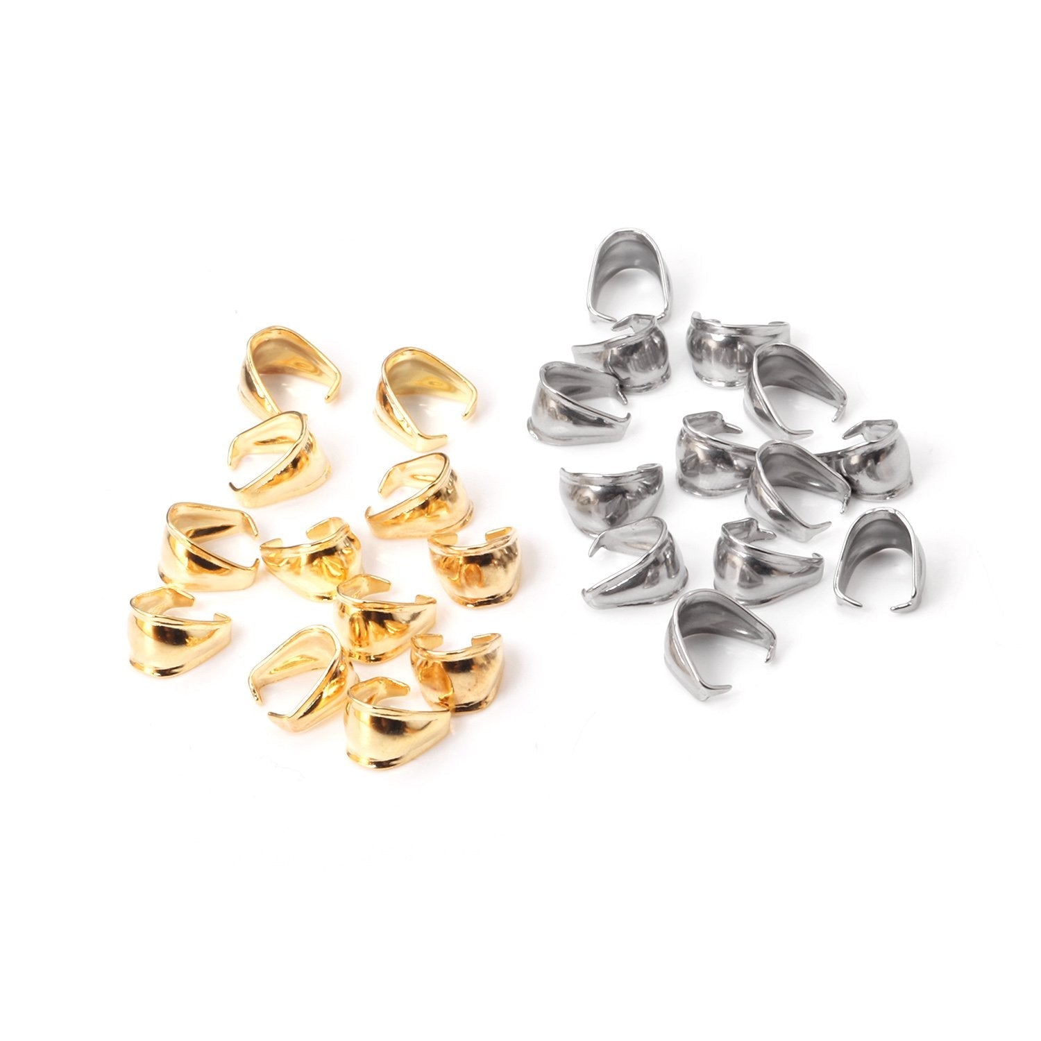 ASON 100pcs/lot Stainless Steel Silver Color Pendant Pinch Clasps Necklace Hooks Clips Connector Supplies for Jewelry Making asonjewelry